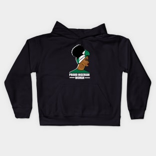 Proud Nigerian Woman, Nigeria Flag African Kids Hoodie